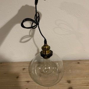 Glass Globe Pendant Light Fixture